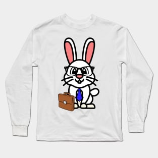 Cute Bunny is a colleague at work Long Sleeve T-Shirt